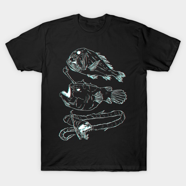 Deep Sea Monsters T-Shirt by Aremia17